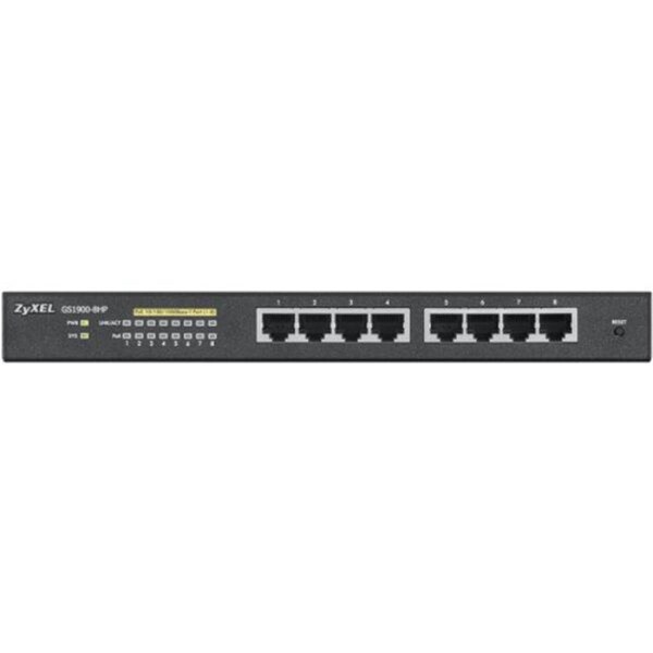 Zyxel Communications 8 Port Gigabit Web Managed PoE Switch GS1900-8HPREV03F - main